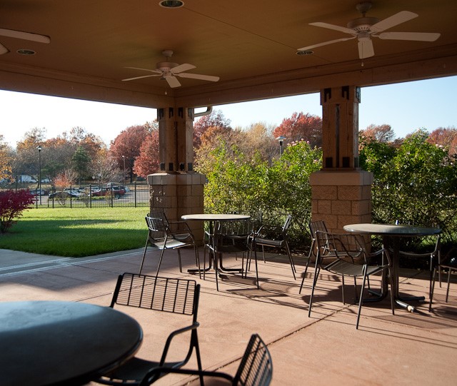 village patio area